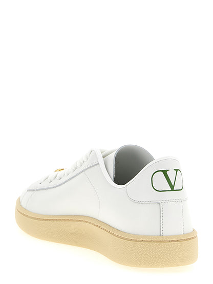 Valentino Garavani Weiße Kalbsleder Low-Top-Sneaker