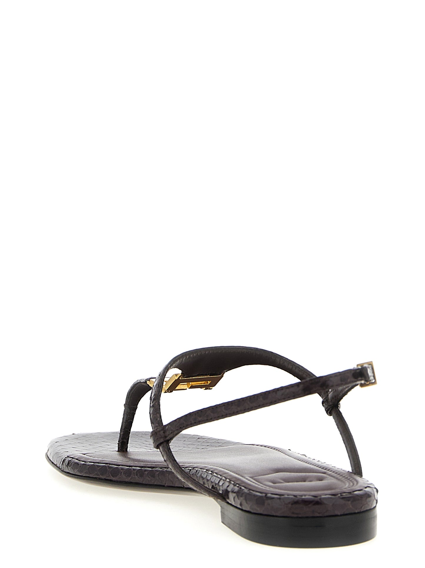 Fendi Lila Elastan-Sandalen