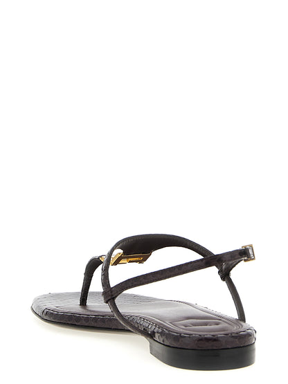 Fendi Lila Elastan-Sandalen