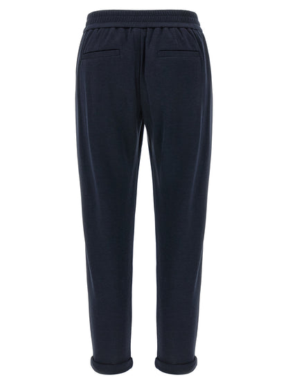 Brunello Cucinelli Blaue Baumwoll-Jogginghose (Trainingshose)