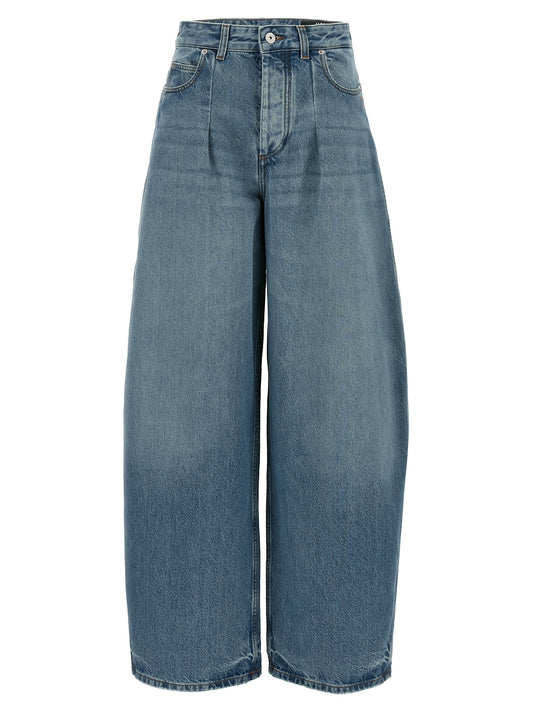 Jacquemus Blaue High-Waist Jeans aus Baumwolle