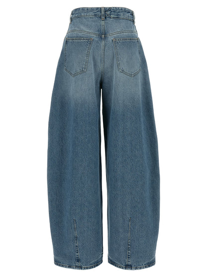 Jacquemus Blaue High-Waist Jeans aus Baumwolle