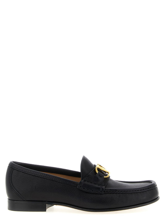 Valentino Garavani Schwarze Loafer aus Büffelleder zum Hineinschlüpfen