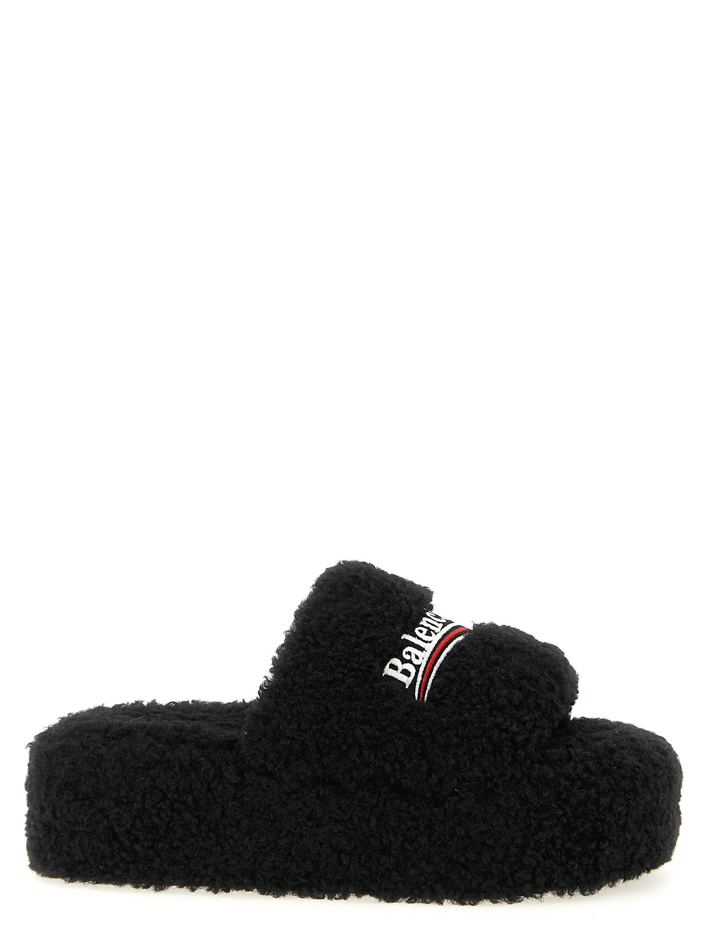 Balenciaga Schwarze Slides aus Polyester