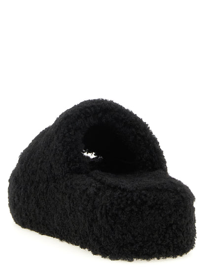 Balenciaga Schwarze Slides aus Polyester