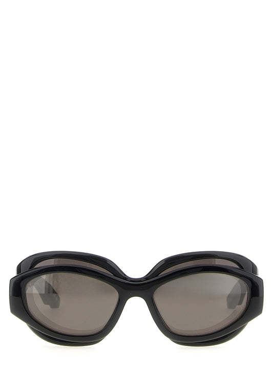 Balenciaga Schwarze Sonnenbrille aus Polyamid