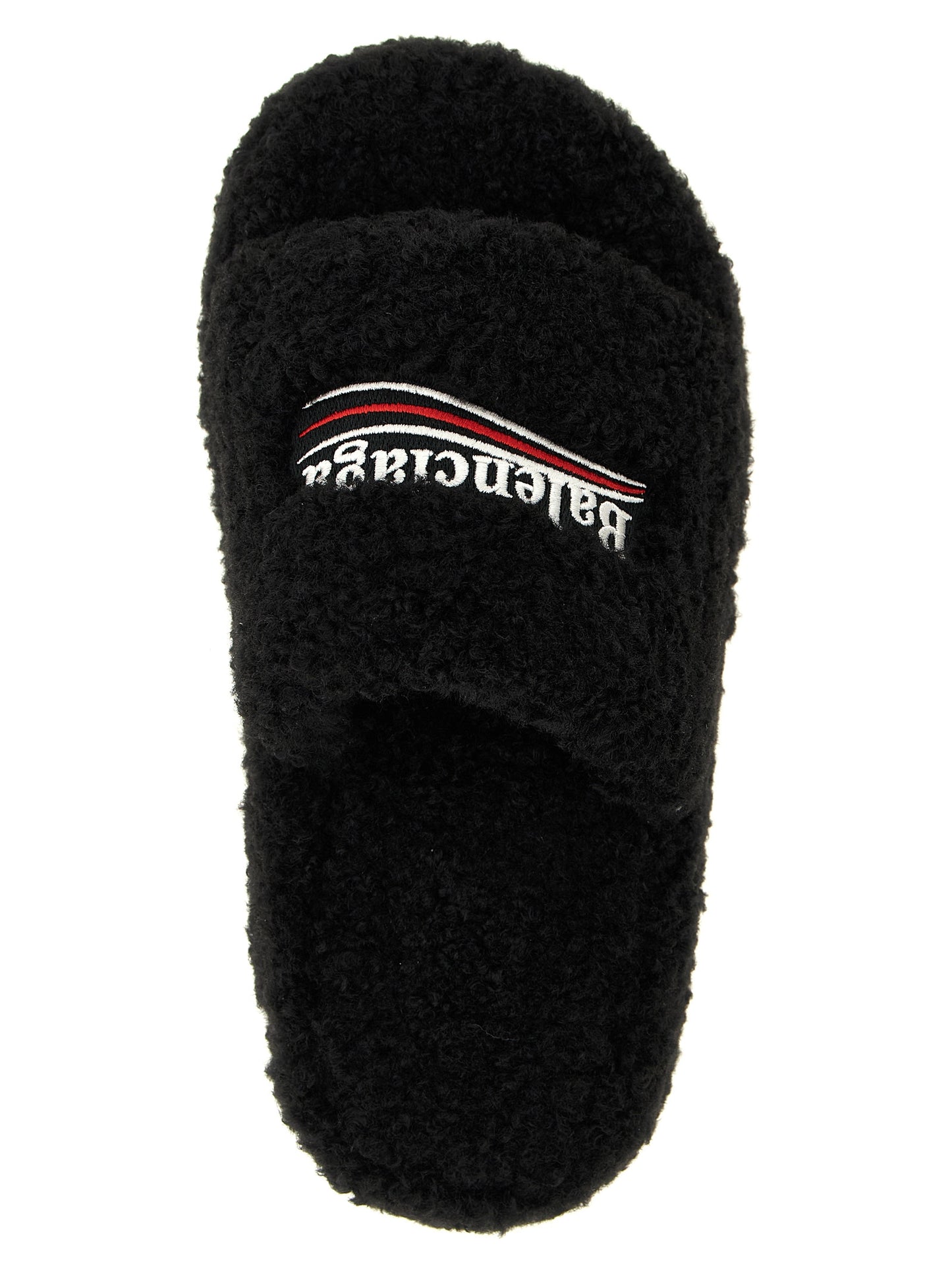 Balenciaga Schwarze Slides aus Polyester