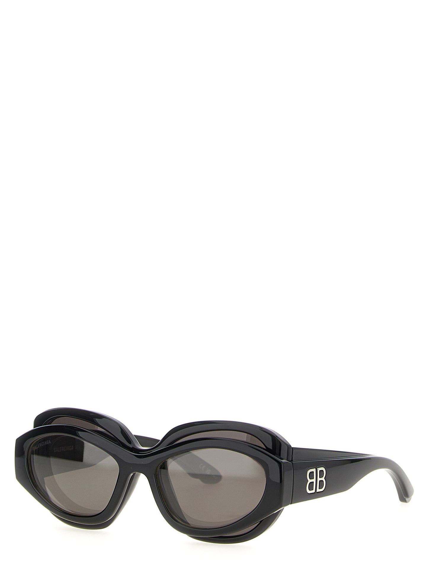 Balenciaga Schwarze Sonnenbrille aus Polyamid