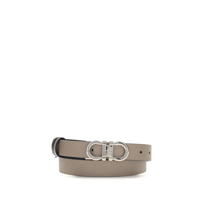Ferragamo Grauer Kalbsleder Bos Taurus Regular Gürtel