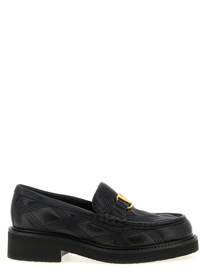 Valentino Garavani Schwarze Loafer aus Lammleder zum Schlüpfen