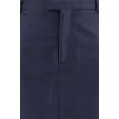 Gucci Blauer Seidenrock