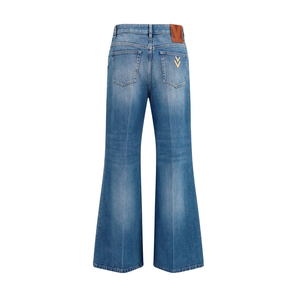 Valentino Blaue Jeans aus Baumwolle im geraden Schnitt