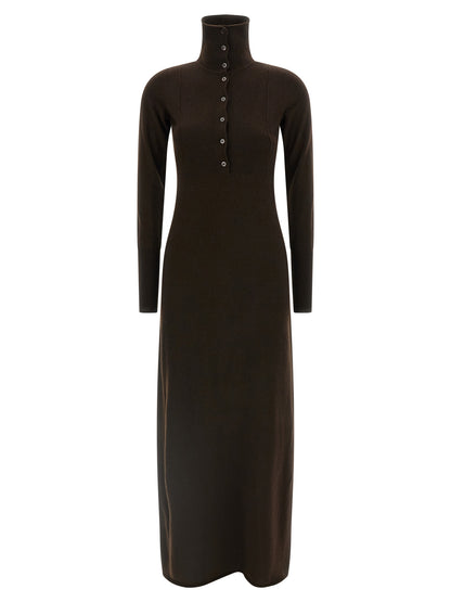 Tom Ford Braunes Kaschmir-Maxikleid