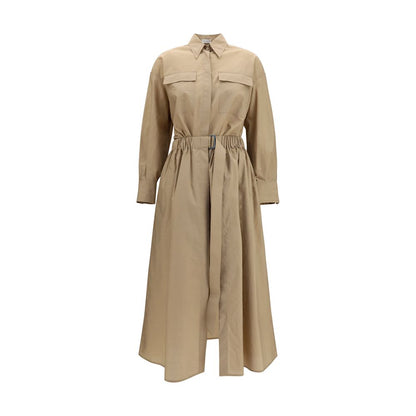 Brunello Cucinelli Beige Cotton Casual Dress
