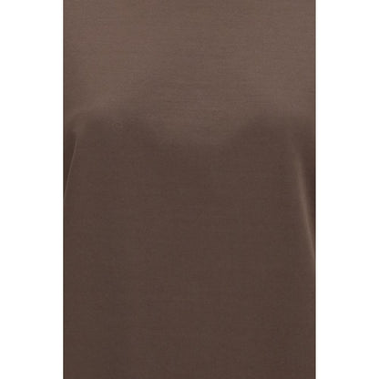 Brunello Cucinelli Braunes Baumwoll-T-Shirt