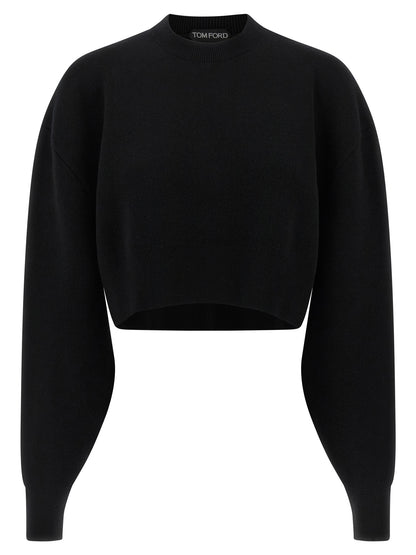 Tom Ford Schwarzer Cardigan aus Schurwolle