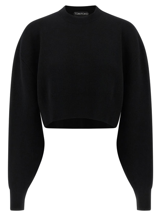 Tom Ford Schwarzer Cardigan aus Schurwolle