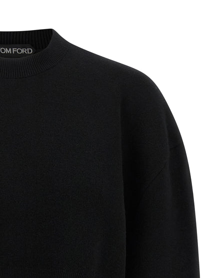 Tom Ford Schwarzer Cardigan aus Schurwolle