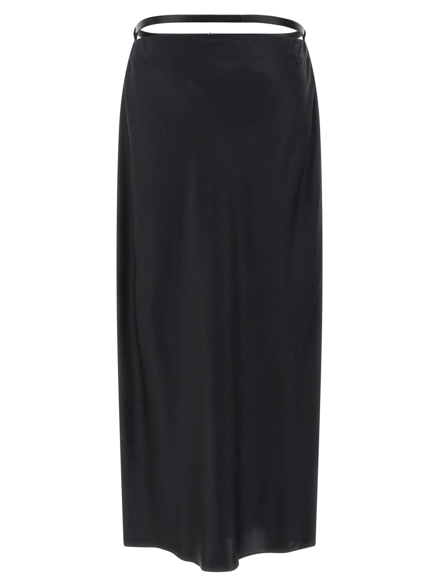 Tom Ford Schwarzer Seiden-Midirock
