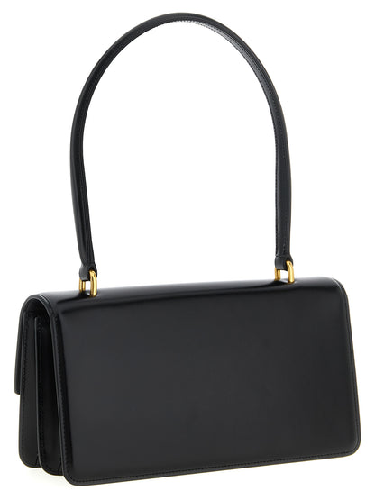 Valentino Garavani Schwarze Kalbsleder-Schultertasche