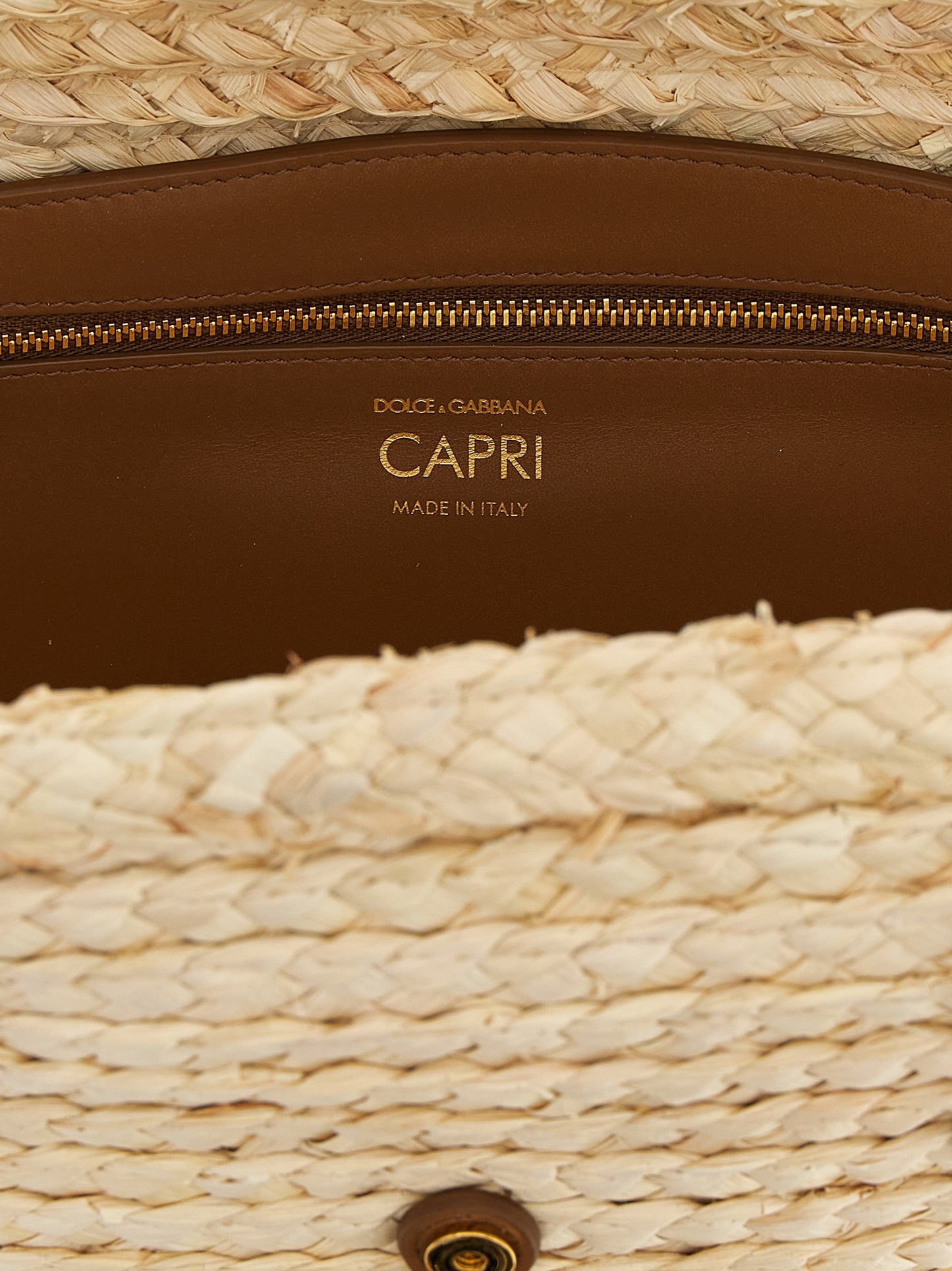 Dolce & Gabbana Beige Kork Schultertasche