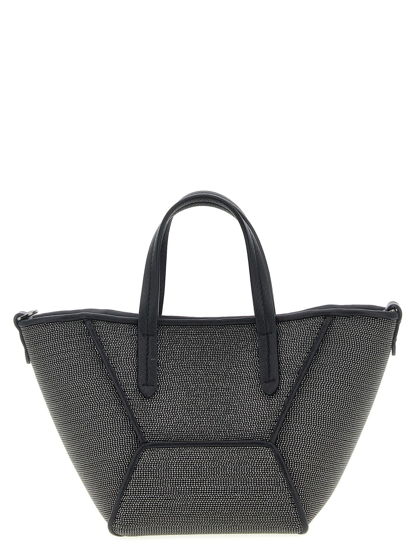 Brunello Cucinelli Schwarze Handtasche aus Messing