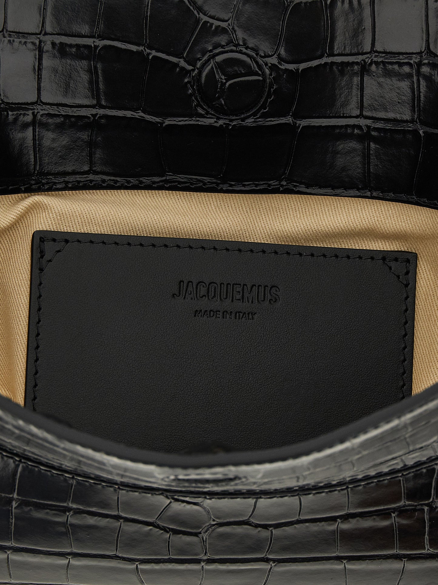 Jacquemus Schwarze Kalbsleder-Schultertasche