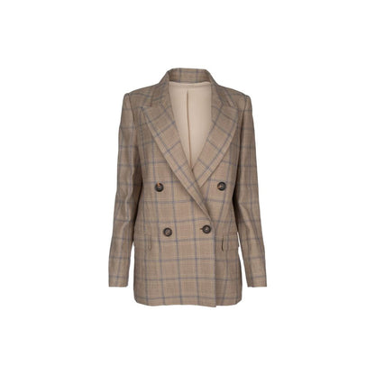 Brunello Cucinelli Brauner Leinenblazer