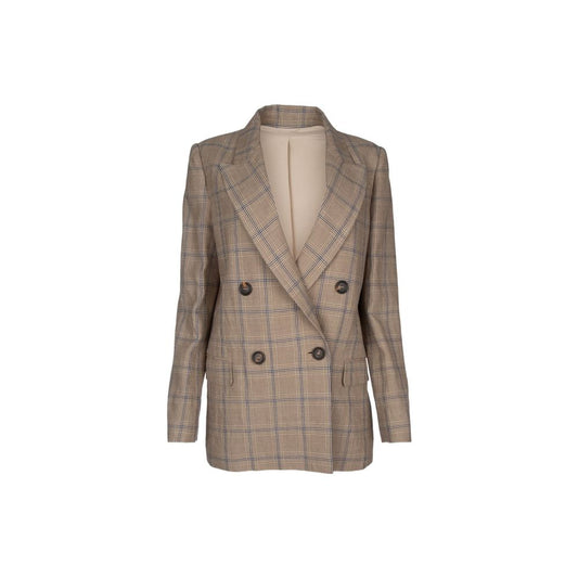 Brunello Cucinelli Brauner Leinenblazer