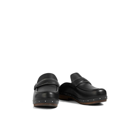 Brunello Cucinelli Schwarze Mules aus Leder
