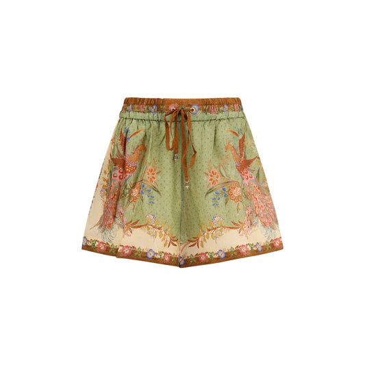 Zimmermann Mehrfarbige Cargo-Shorts aus Seide