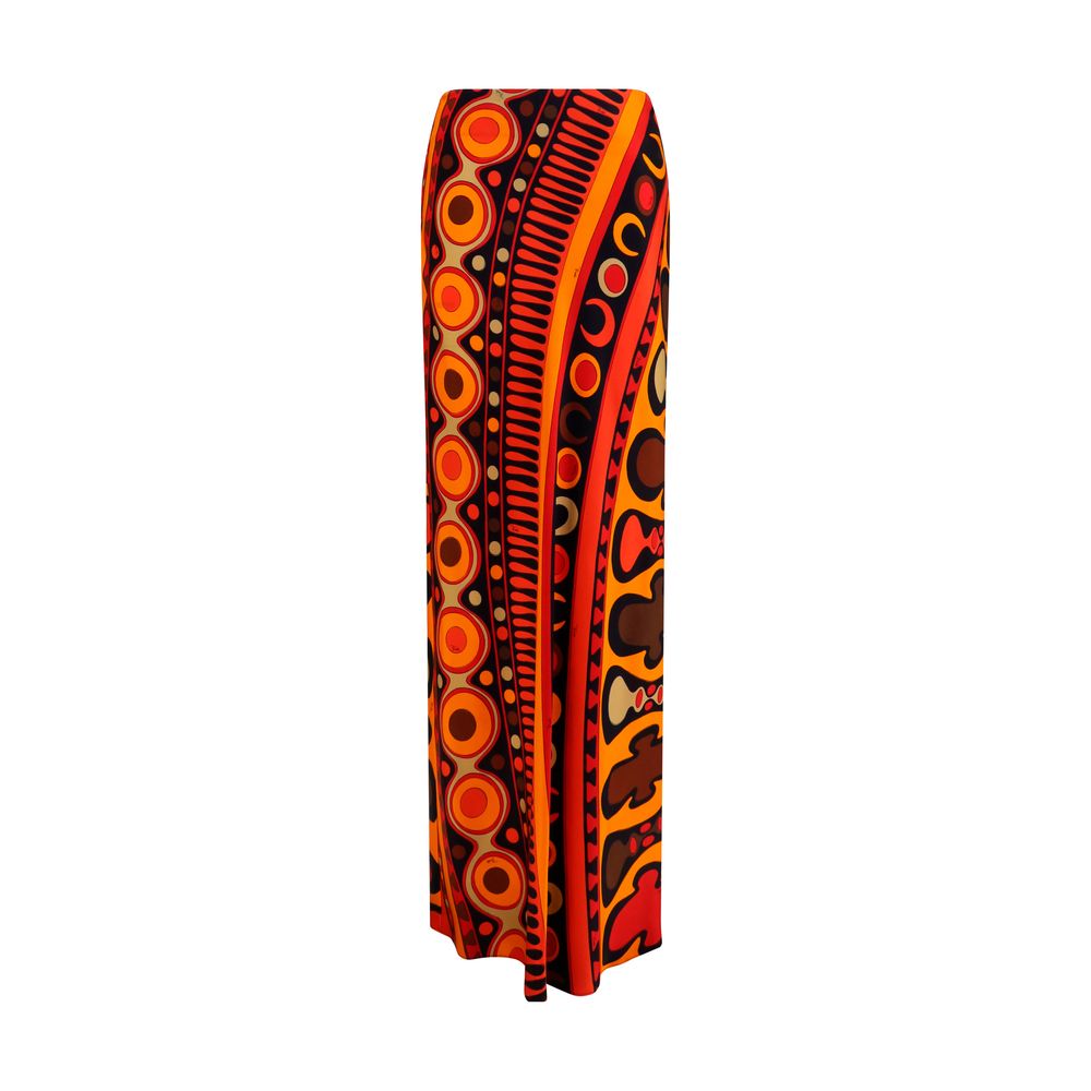 Emilio Pucci Langer Rock aus Viskose in Orange