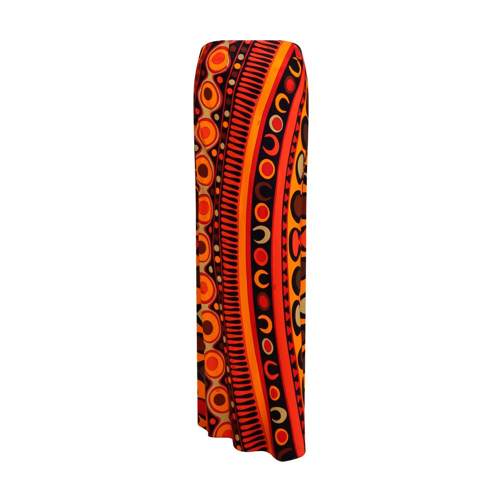 Emilio Pucci Langer Rock aus Viskose in Orange