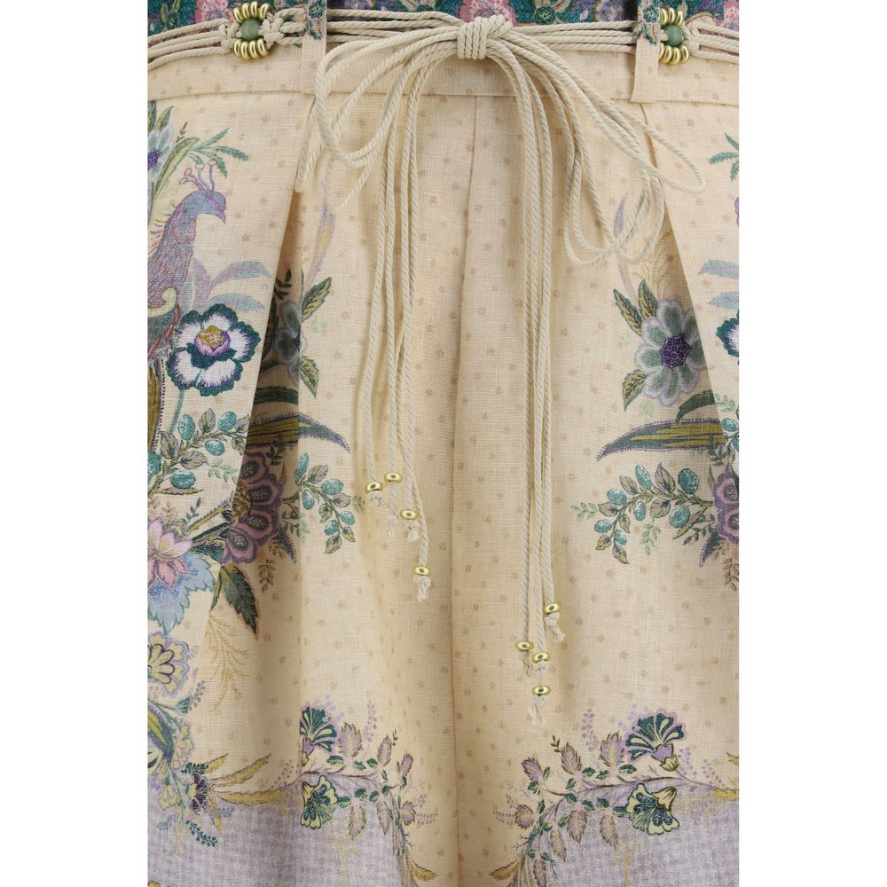 Zimmermann Mehrfarbige Leinen-Bermudashorts