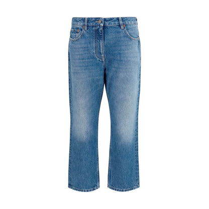 Valentino Blaue Jeans aus Baumwolle im geraden Schnitt