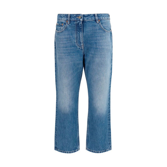 Valentino Blaue Jeans aus Baumwolle im geraden Schnitt