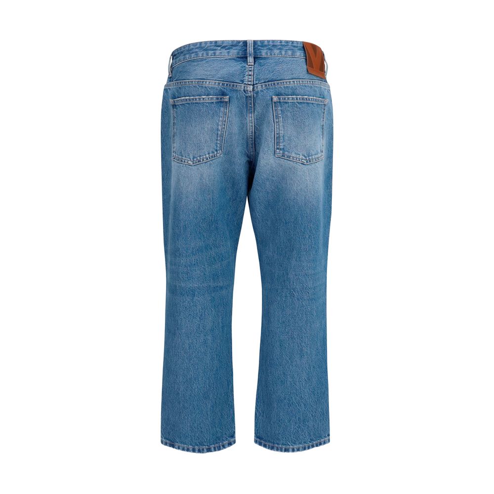 Valentino Blaue Jeans aus Baumwolle im geraden Schnitt