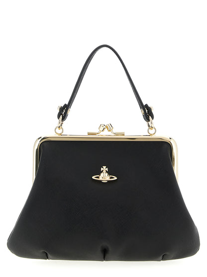 Vivienne Westwood Schwarze Kalbsleder-Handtasche