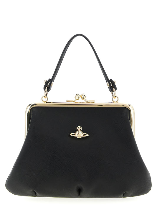 Vivienne Westwood Schwarze Kalbsleder-Handtasche