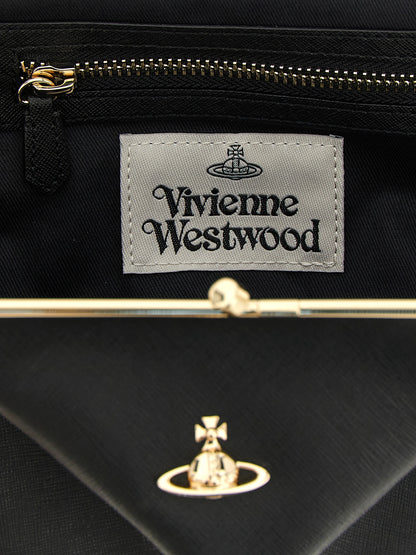 Vivienne Westwood Schwarze Kalbsleder-Handtasche