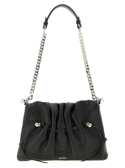 Isabel Marant Schwarze Kalbsleder-Schultertasche