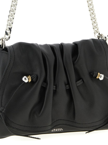 Isabel Marant Schwarze Kalbsleder-Schultertasche