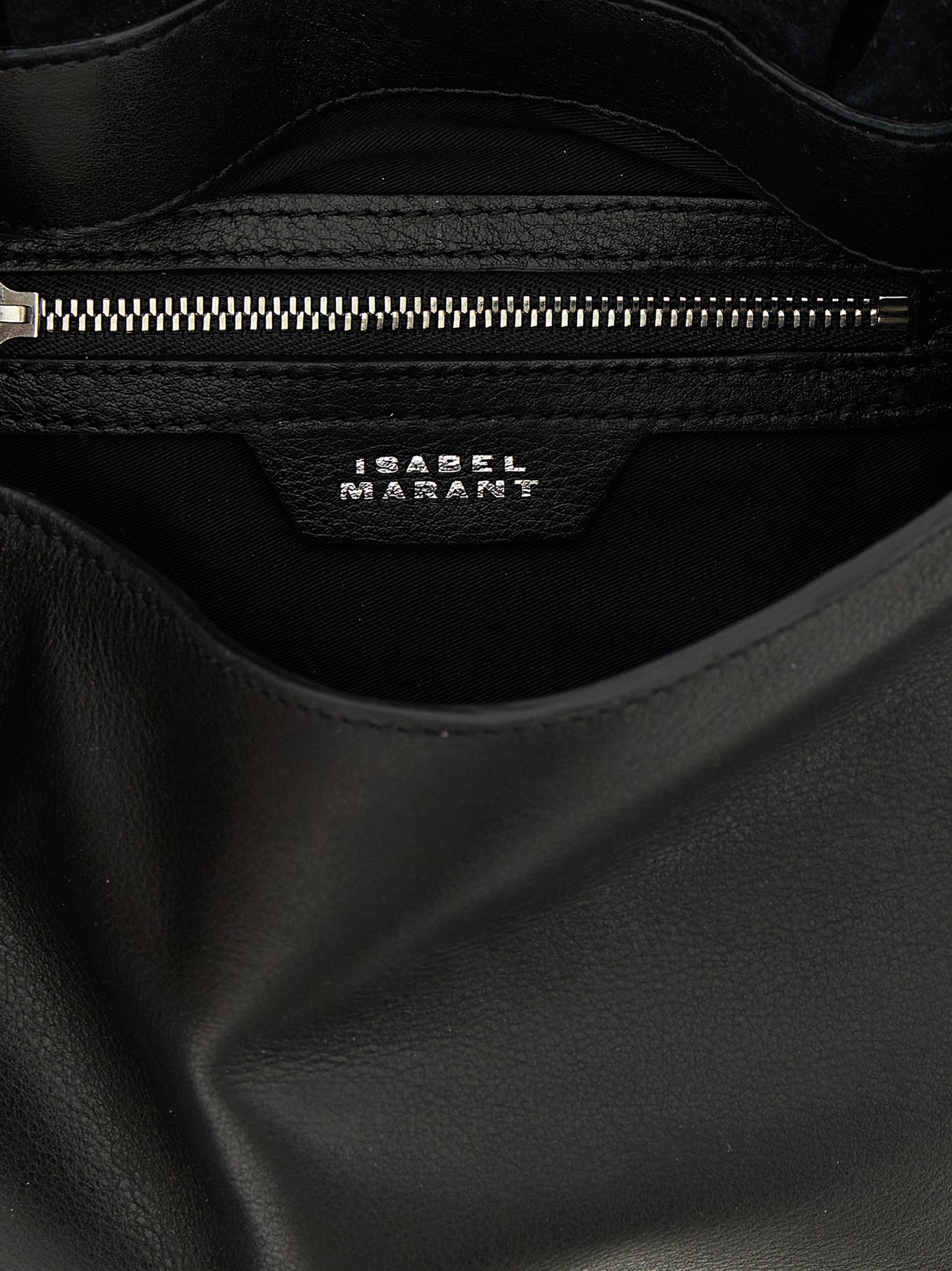 Isabel Marant Schwarze Kalbsleder-Schultertasche