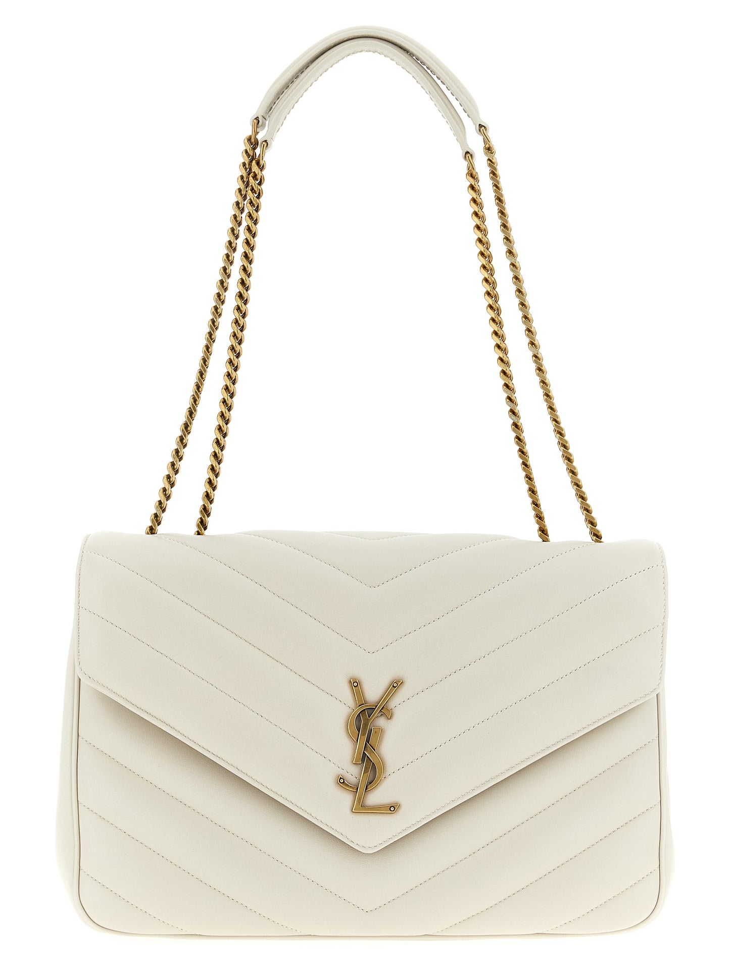 Saint Laurent Beige Lammleder-Schultertasche