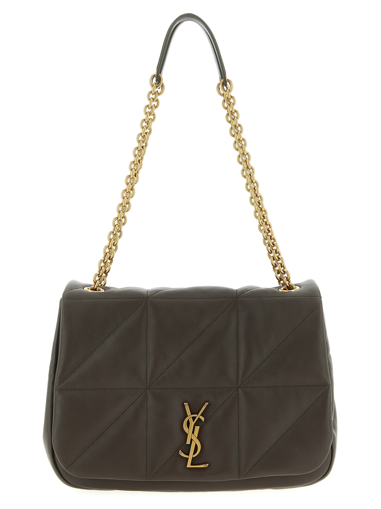 Saint Laurent Schultertasche aus zweifarbigem Lammleder