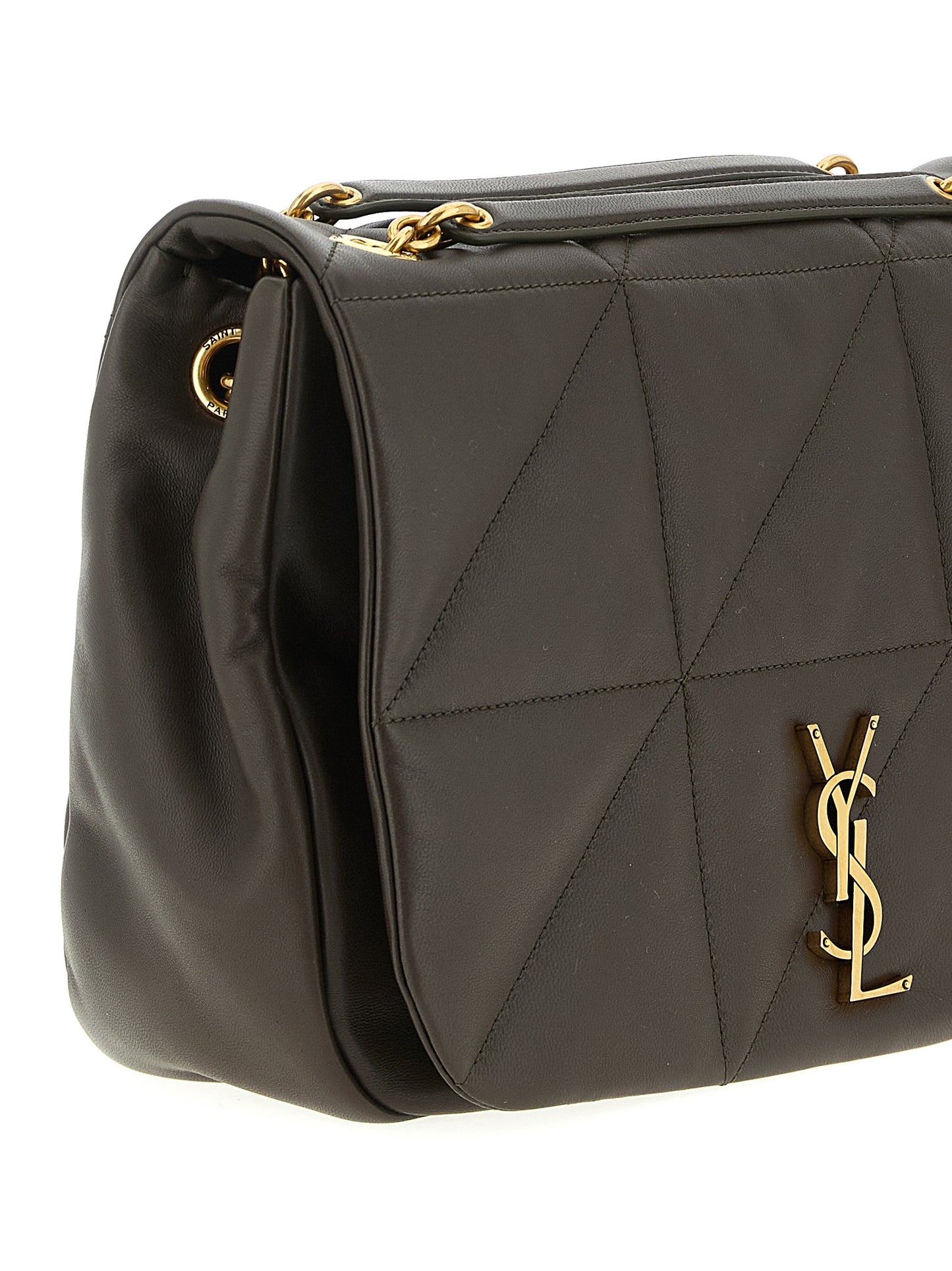 Saint Laurent Schultertasche aus zweifarbigem Lammleder