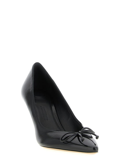 Jacquemus Schwarze Leder-Pumps mit hohem Absatz