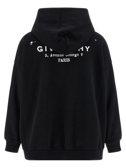Givenchy Zweifarbige Baumwollkapuzenjacke