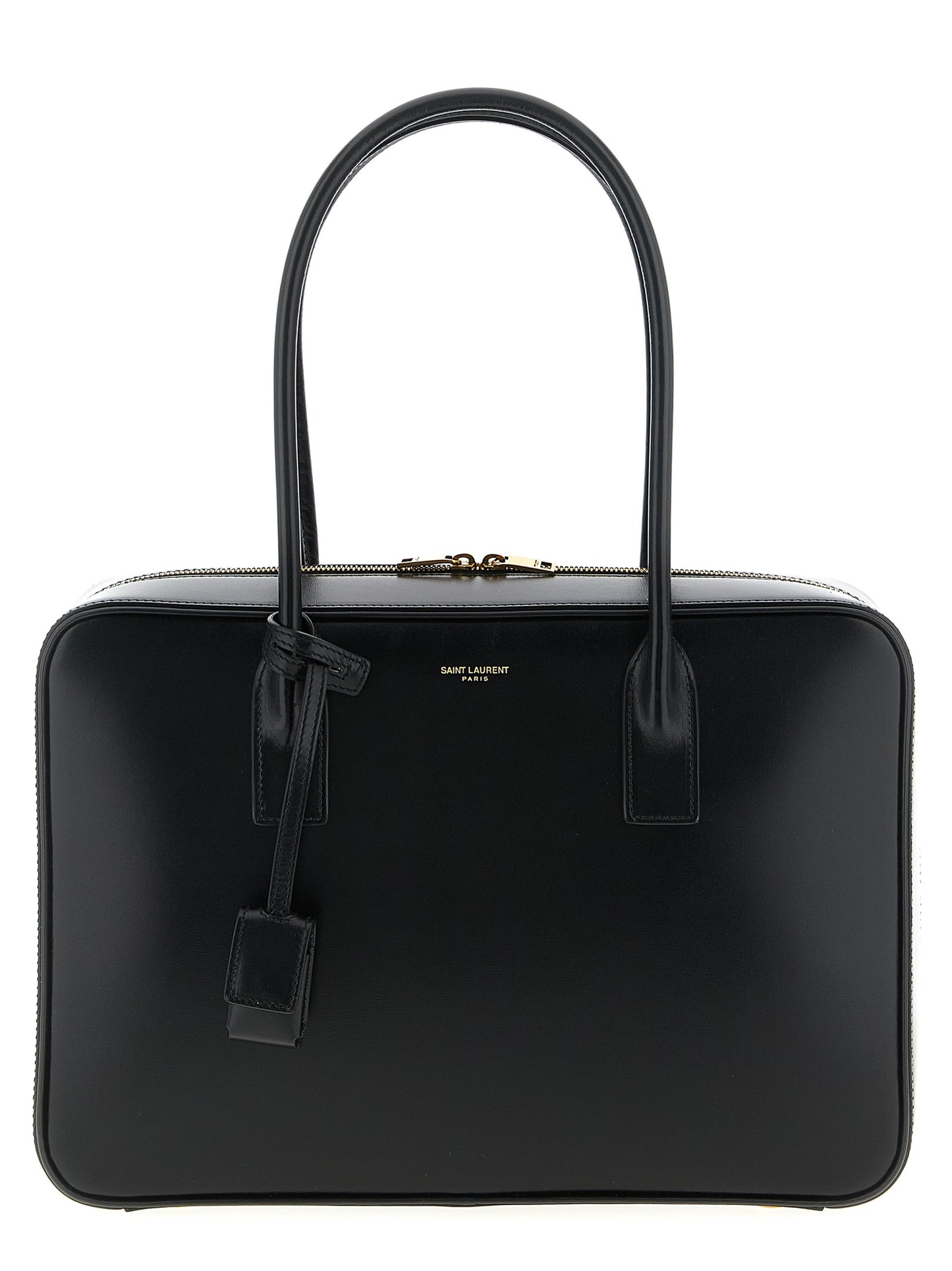 Saint Laurent Schwarze Kalbsleder-Schultertasche