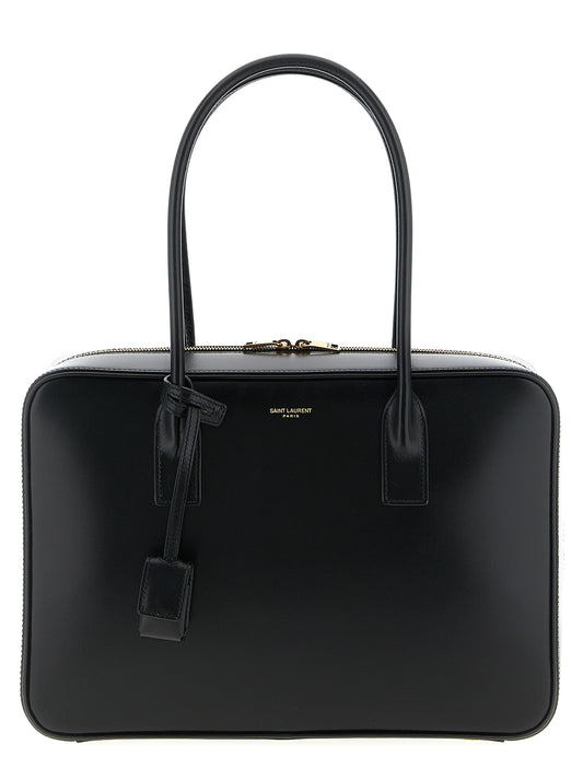 Saint Laurent Schwarze Kalbsleder-Schultertasche